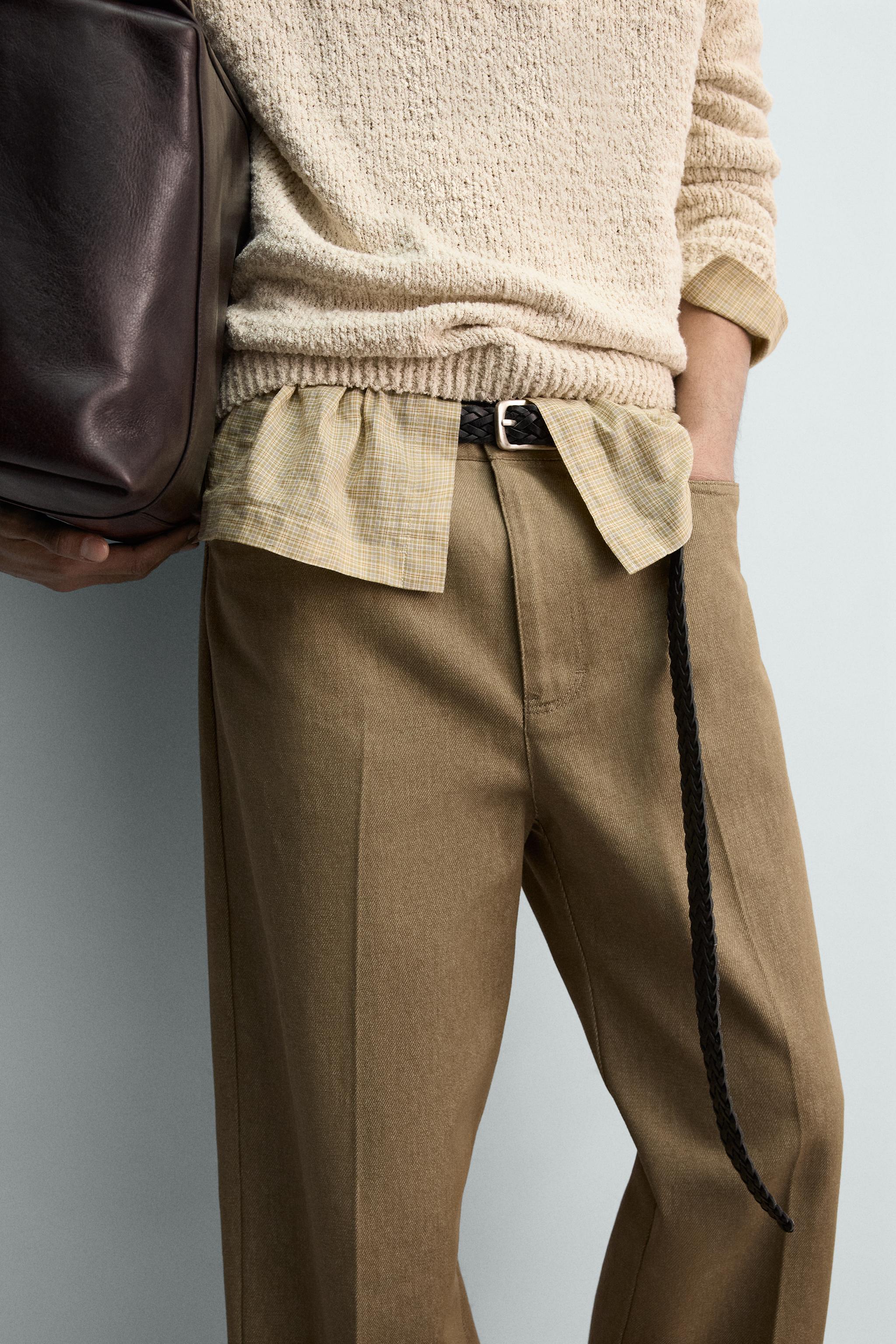 PANTALON STRAIGHT FIT À PASSANTS